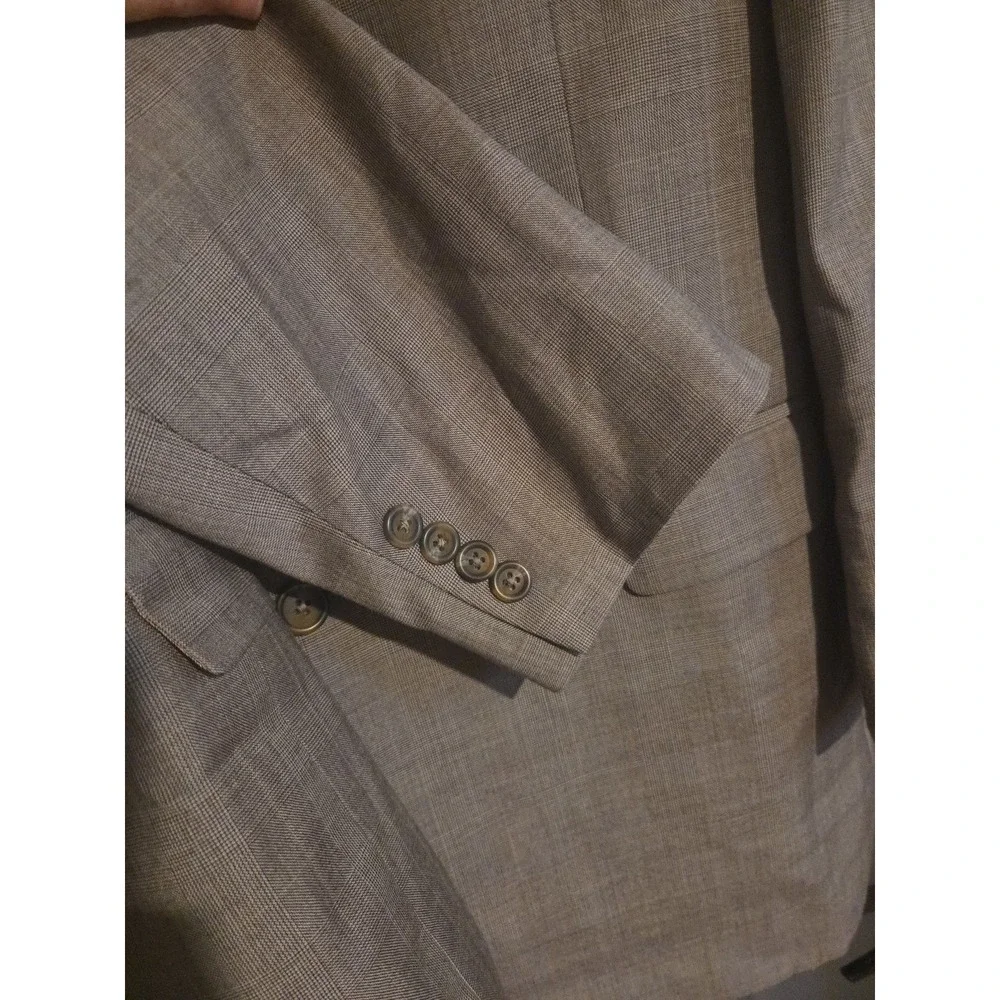 Ralph Lauren Wool Blazer Brown Two Button Sport Coat, Mens 42L,‎ Made in Canada